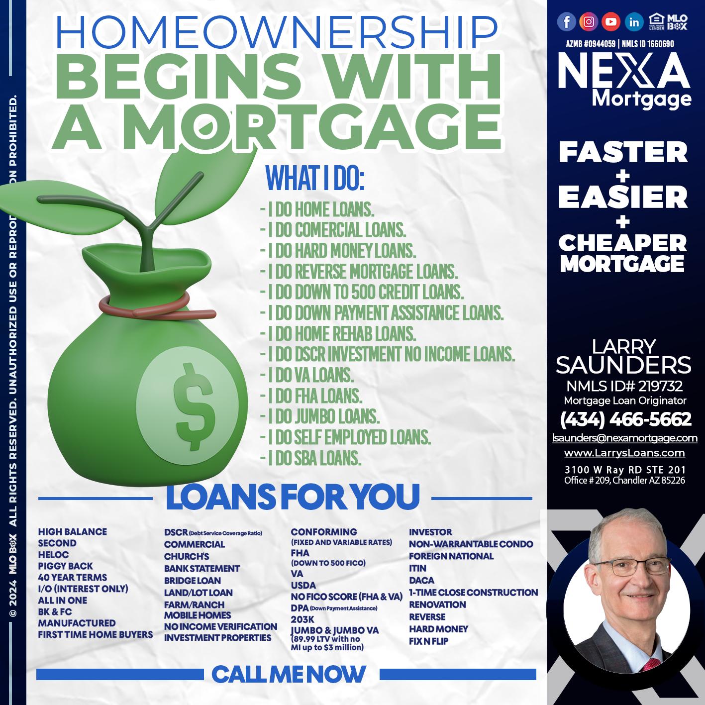 HOME OWNERSHIP - Larry Saunders -Mortgage Loan Originator
