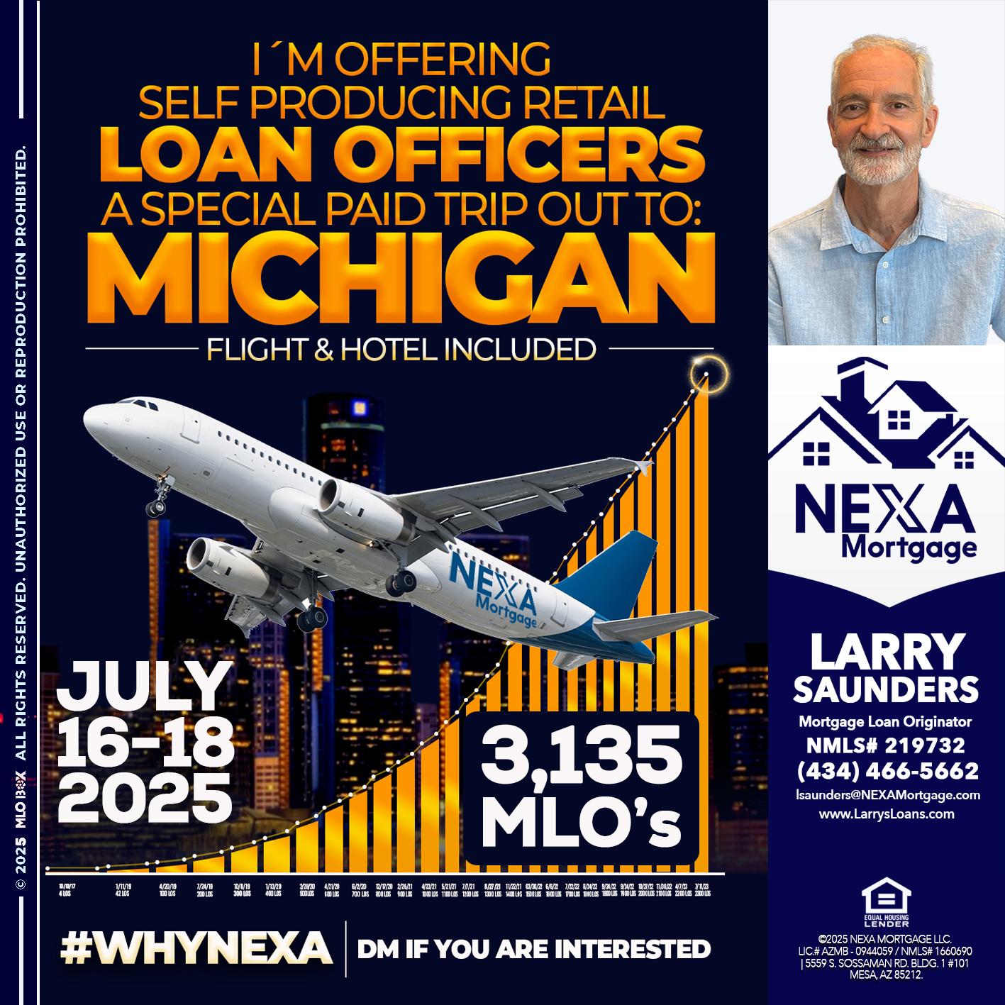 MICHIGAN TRIP - Larry Saunders -Mortgage Loan Originator