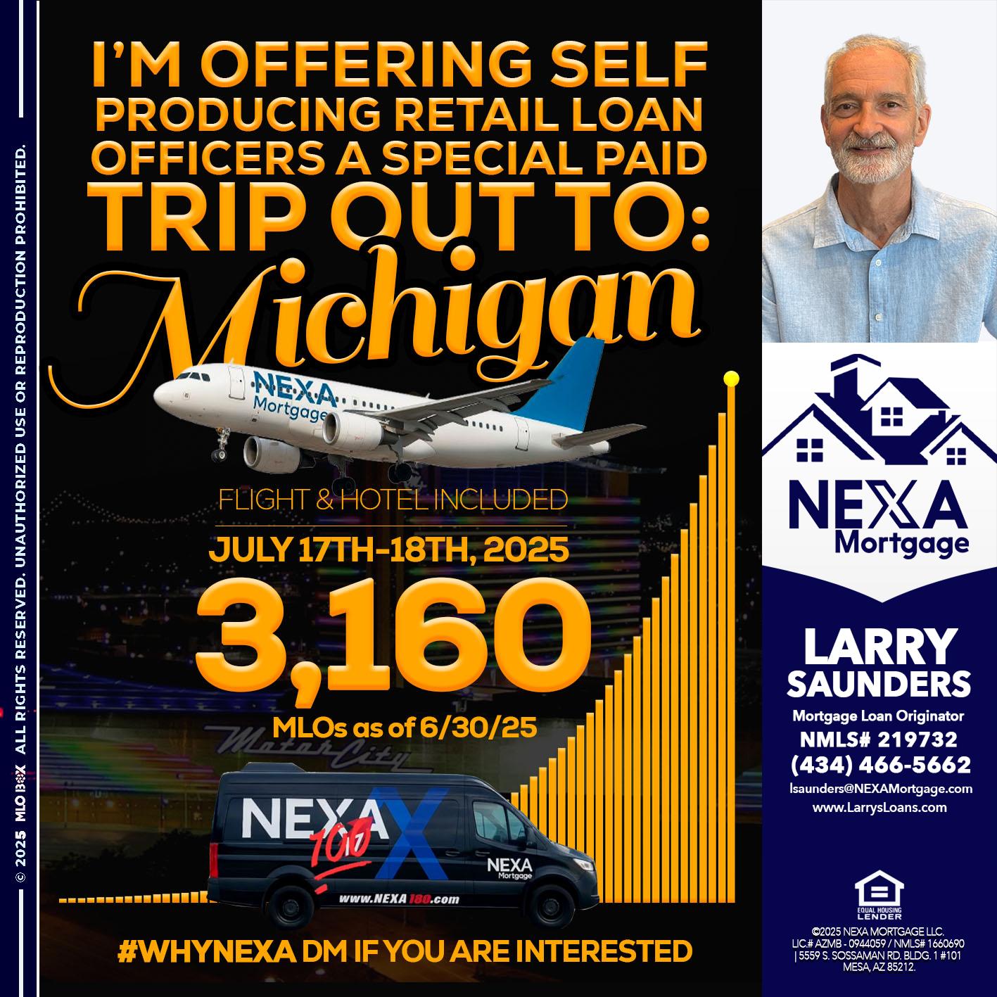 MICHIGAN TRIP - Larry Saunders -Mortgage Loan Originator