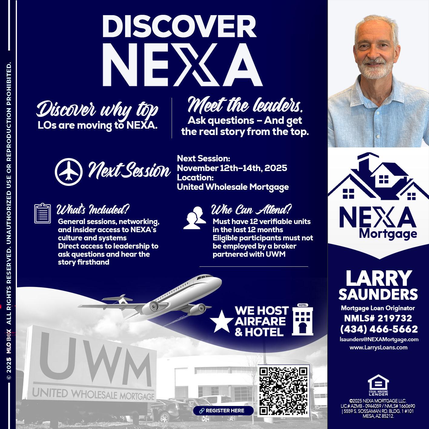 DISCOVER NEXA - Larry Saunders -Mortgage Loan Originator