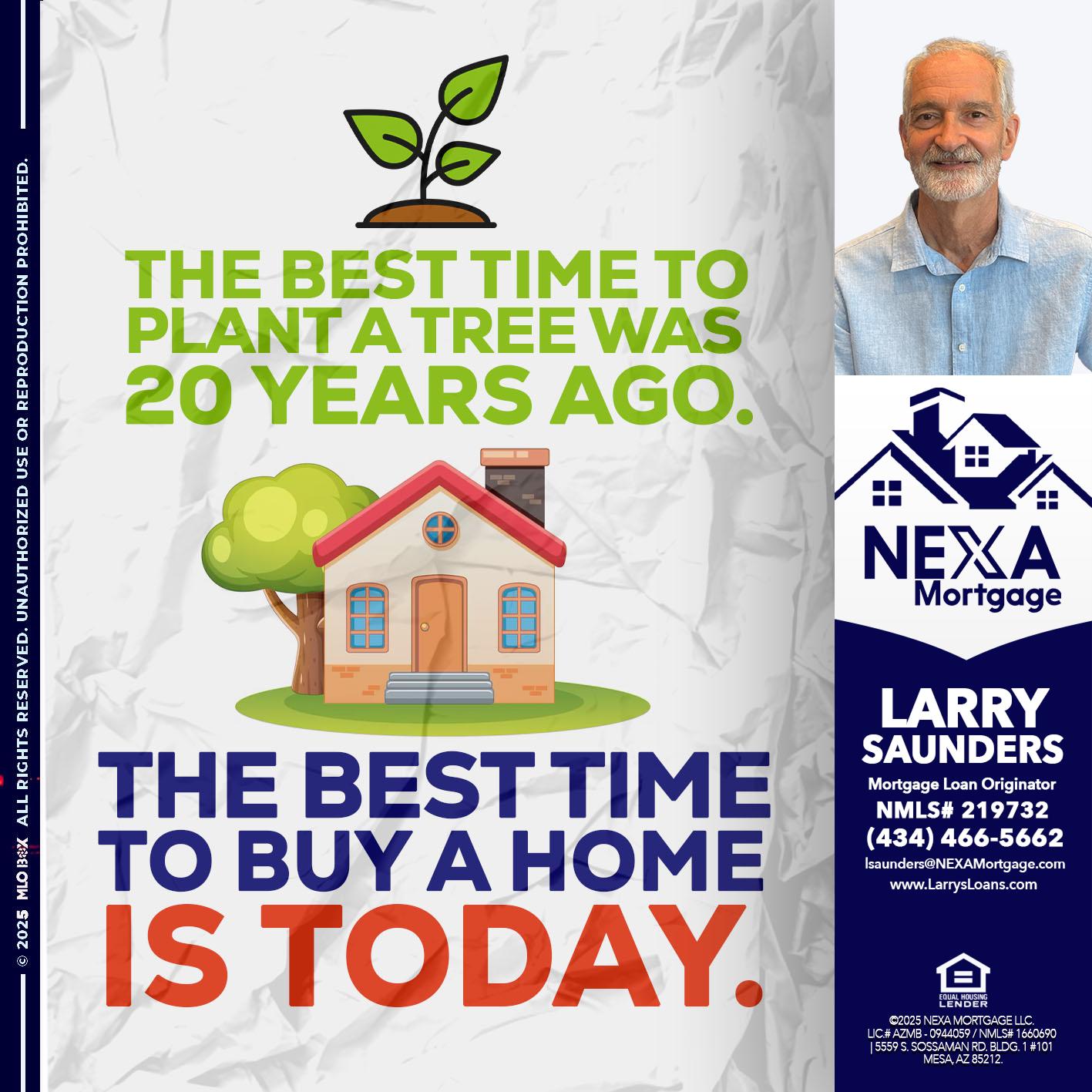 BEST TIME TO - Larry Saunders -Mortgage Loan Originator