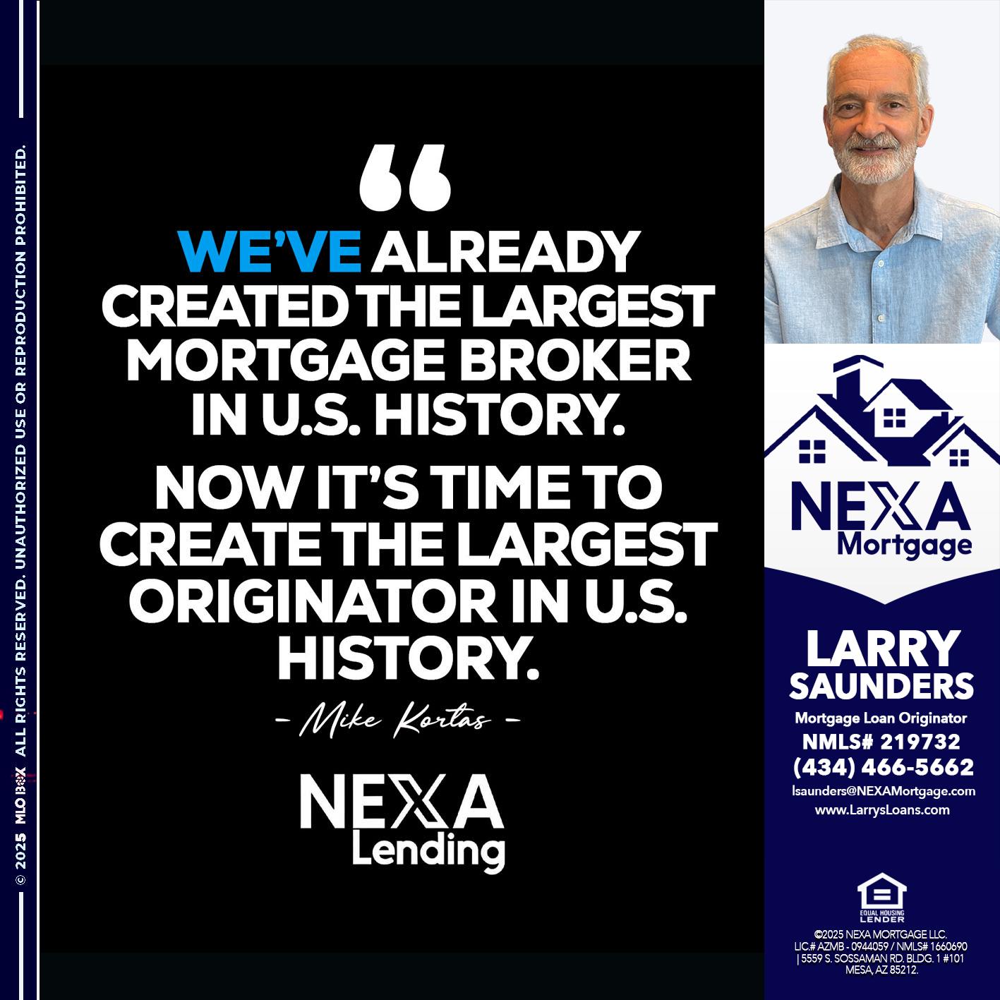 MIKE KORTAS - Larry Saunders -Mortgage Loan Originator