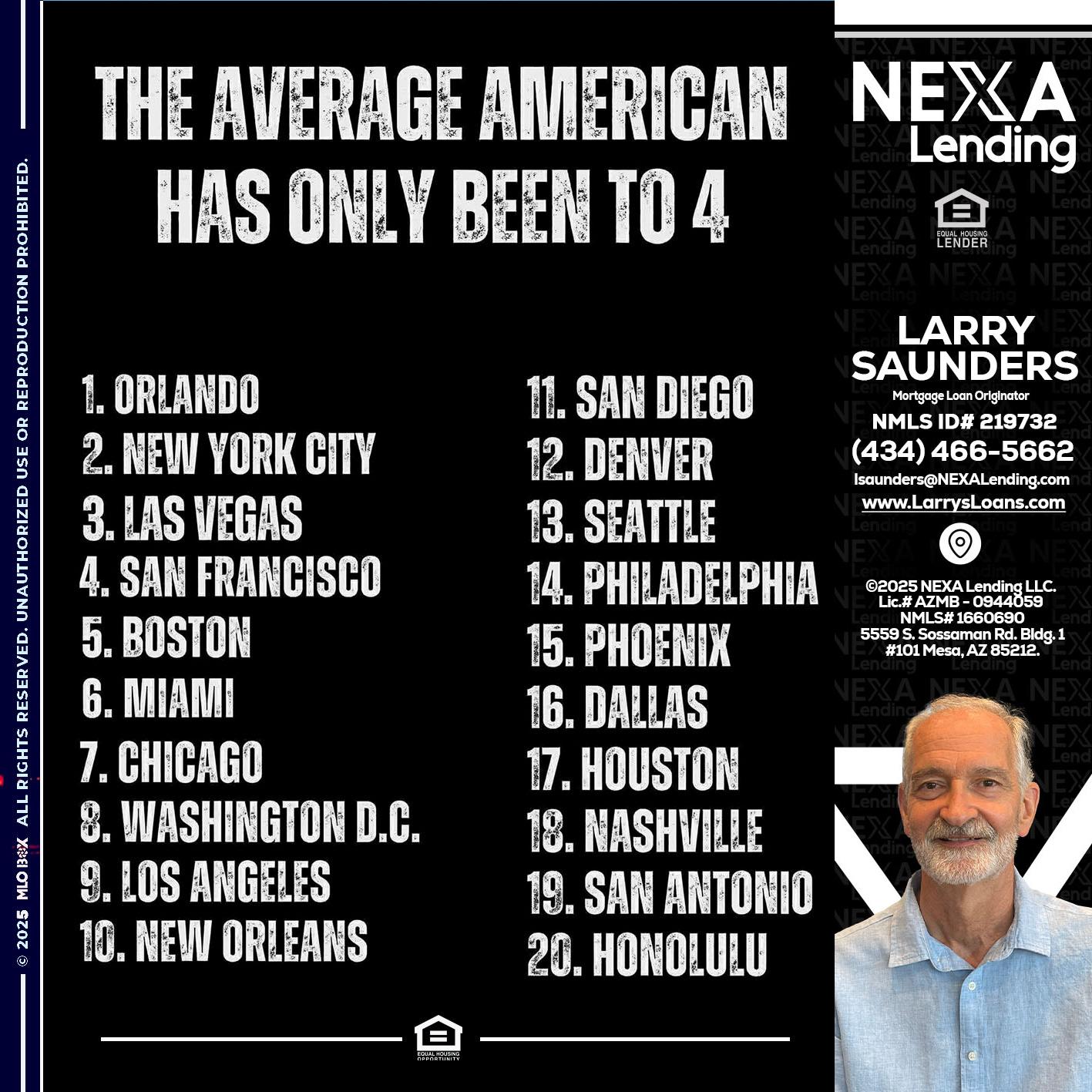 THE AVERAGE AMERICAN - Larry Saunders -Mortgage Loan Originator