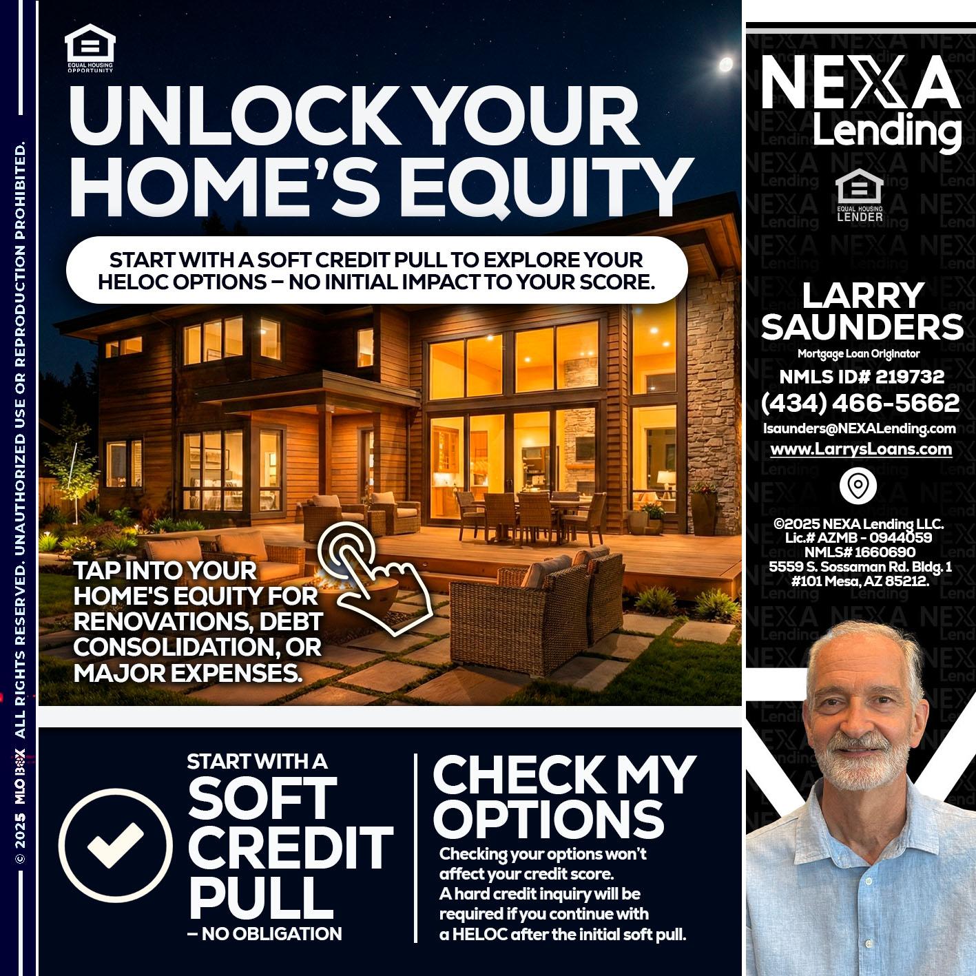 UNLOCK YOUR HOMES - Larry Saunders -Mortgage Loan Originator