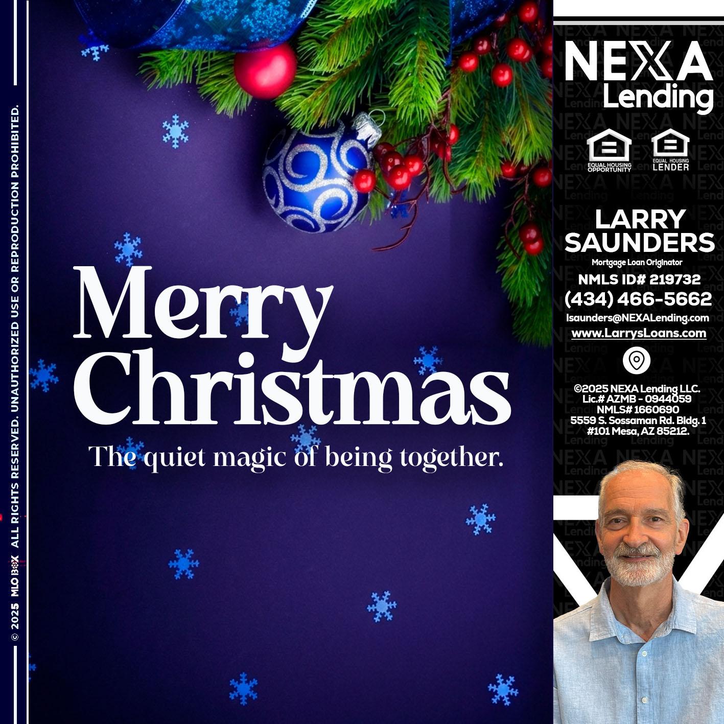 merry christmas - Larry Saunders -Mortgage Loan Originator