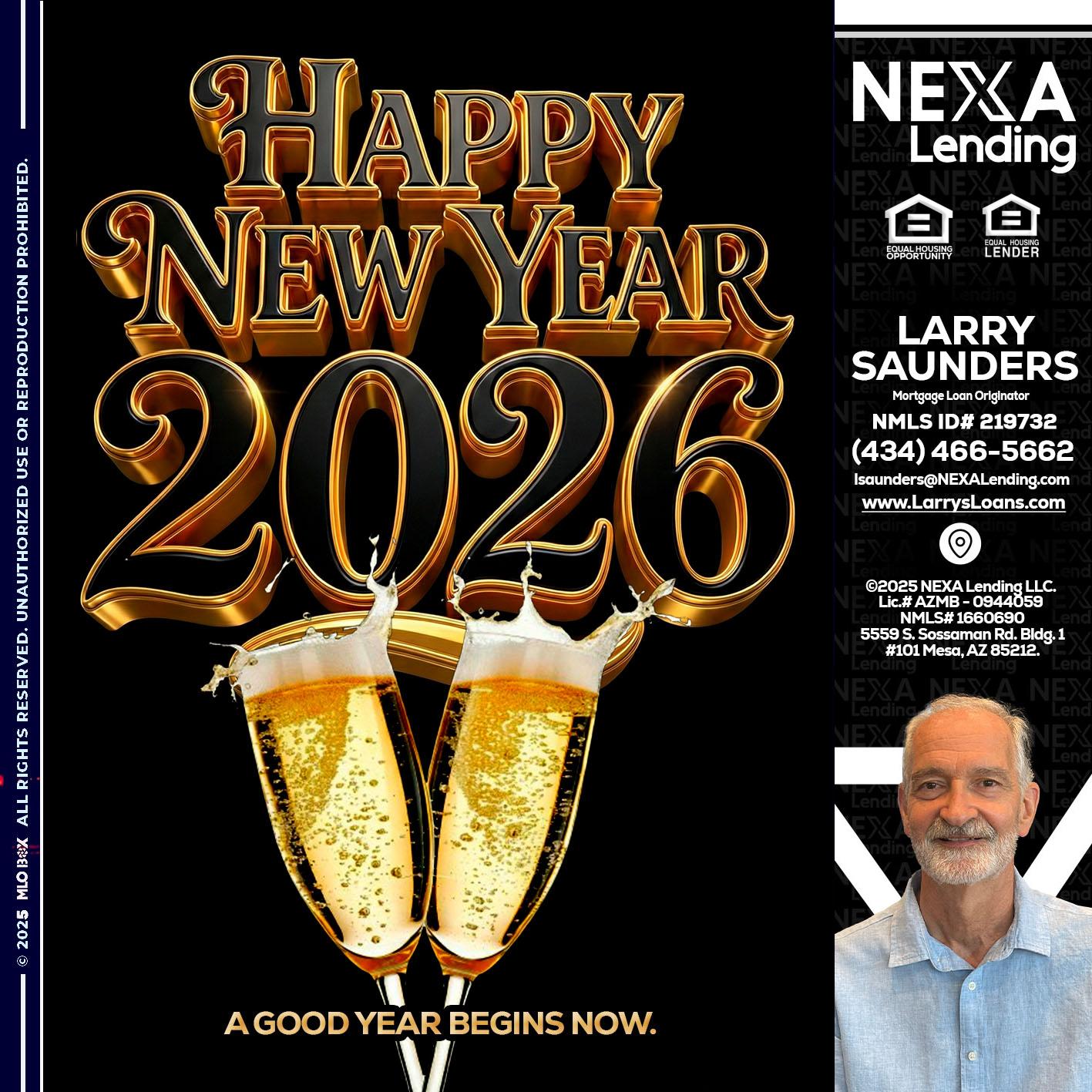 happy new year 2026 - Larry Saunders -Mortgage Loan Originator