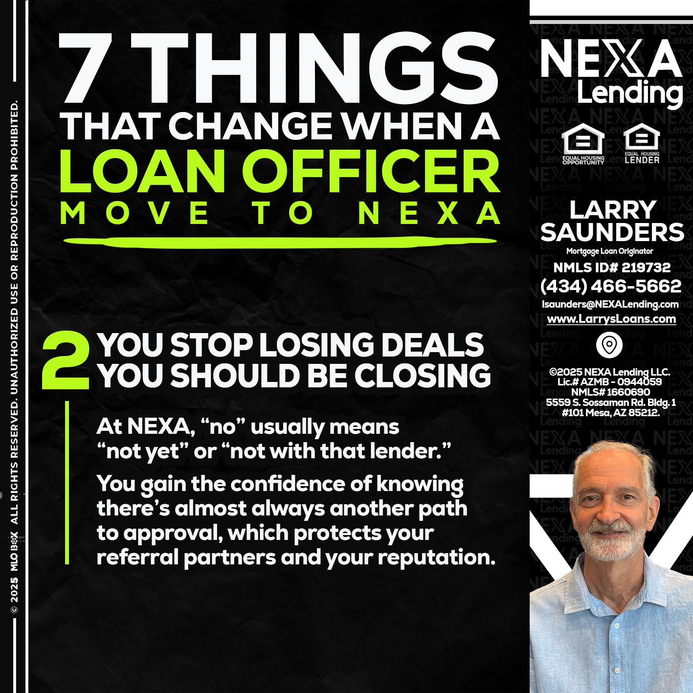 7 THINGS (2) - Larry Saunders -Mortgage Loan Originator