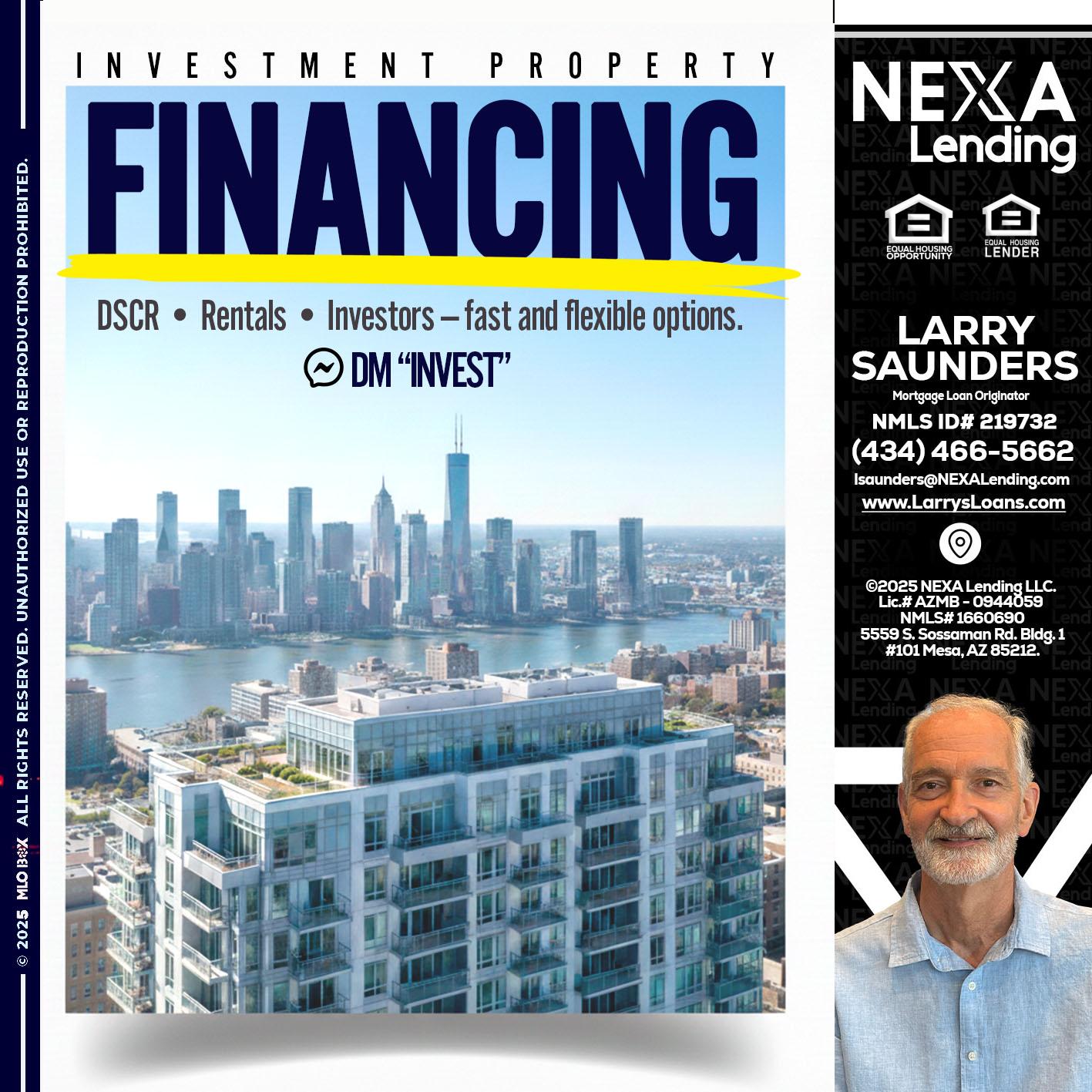 FINANCING - Larry Saunders -Mortgage Loan Originator