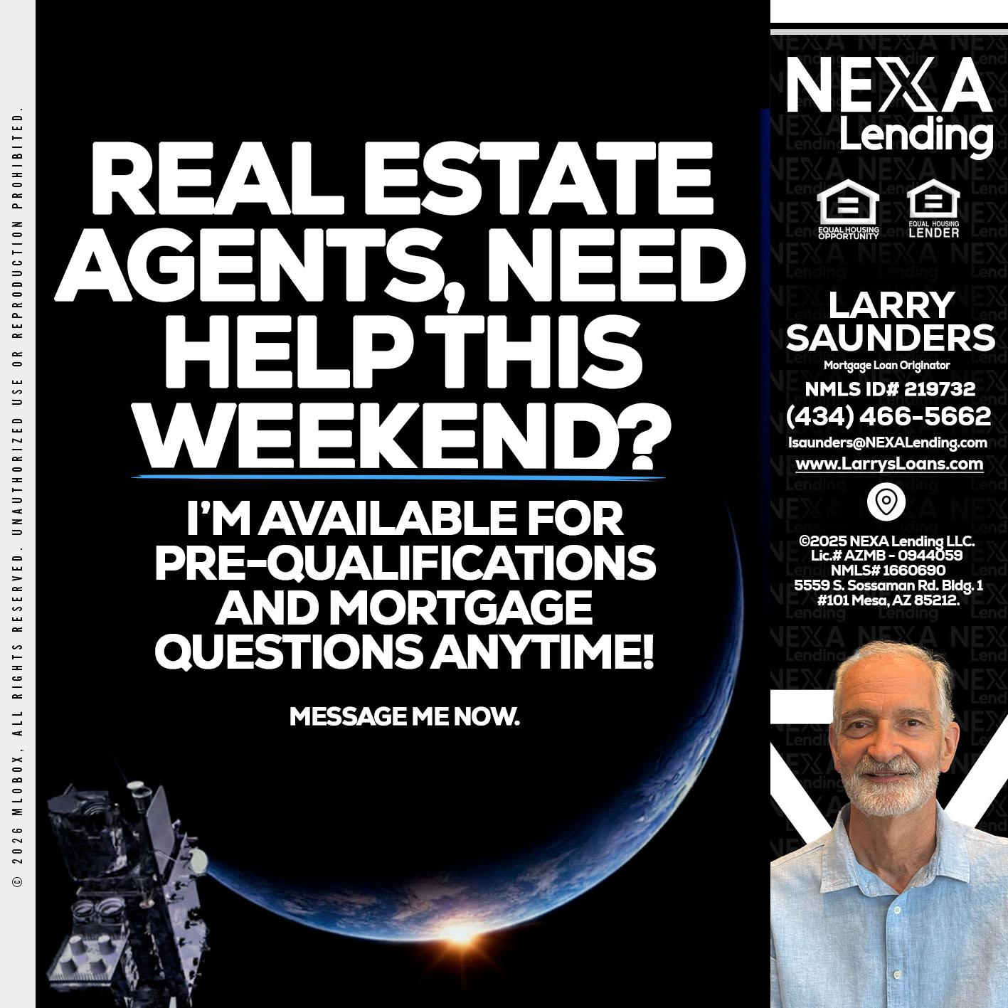REAL ESTATE AGENTS - Larry Saunders -Mortgage Loan Originator