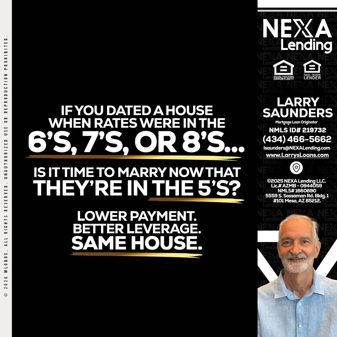 if you dated a house - Larry Saunders -Mortgage Loan Originator