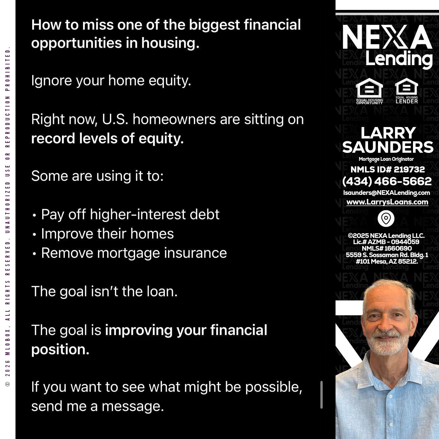 how to miss - Larry Saunders -Mortgage Loan Originator