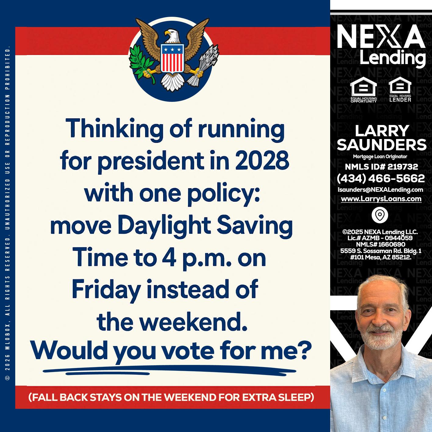 THINKING OF RUNING - Larry Saunders -Mortgage Loan Originator