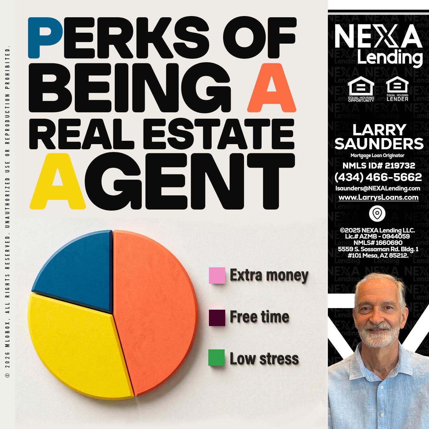 PERKS OF BEING - Larry Saunders -Mortgage Loan Originator