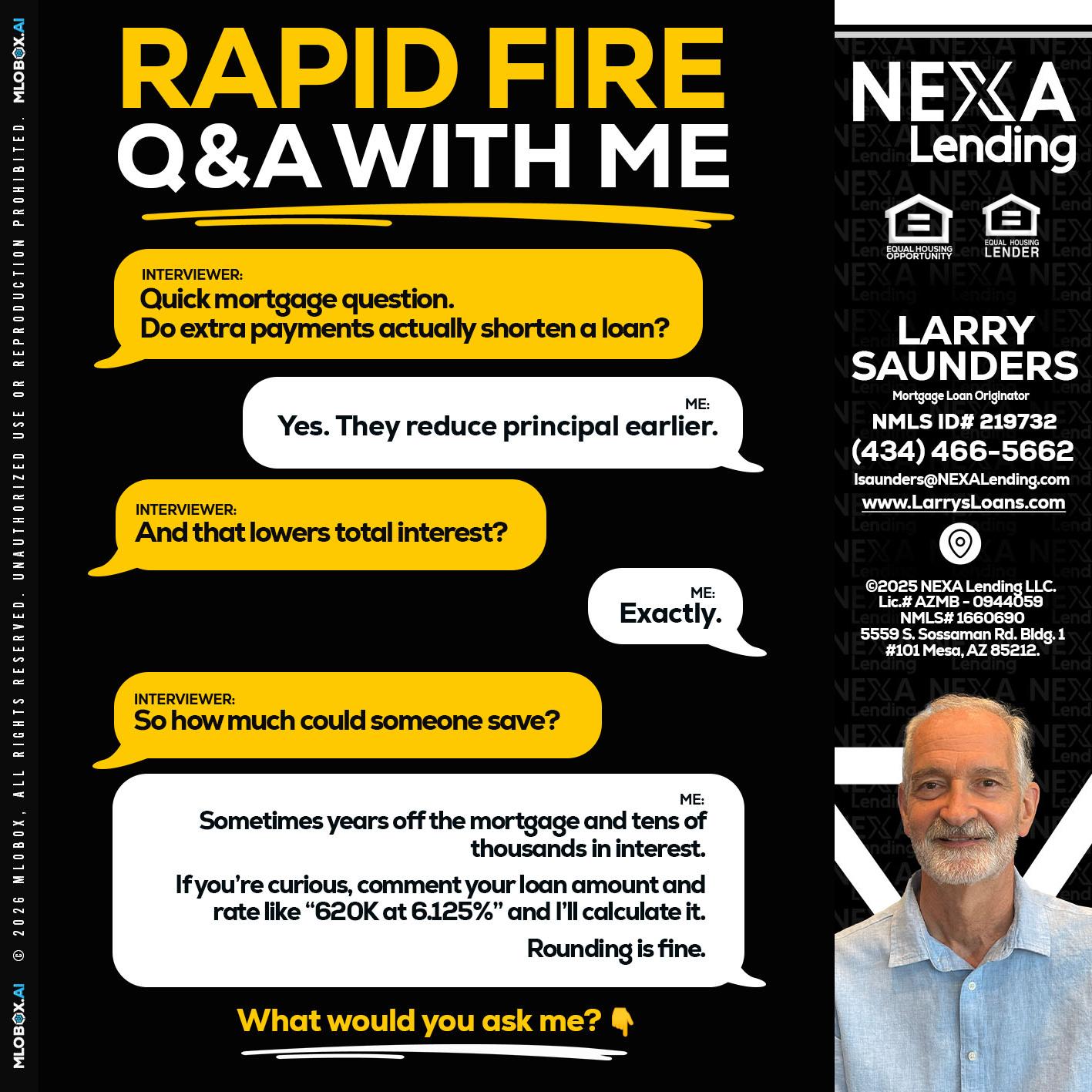 RAPID FIRE QA - Larry Saunders -Mortgage Loan Originator