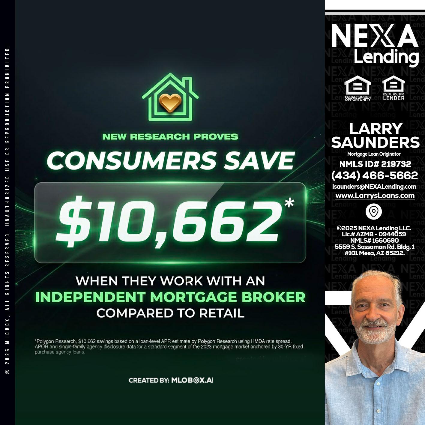 10,662 - Larry Saunders -Mortgage Loan Originator