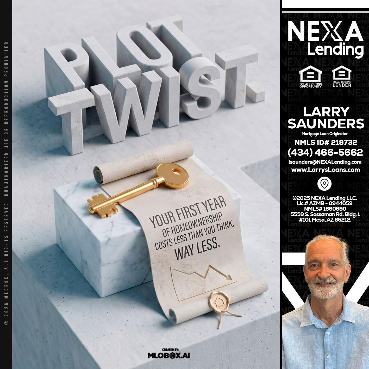 PLOT TWIST - Larry Saunders -Mortgage Loan Originator