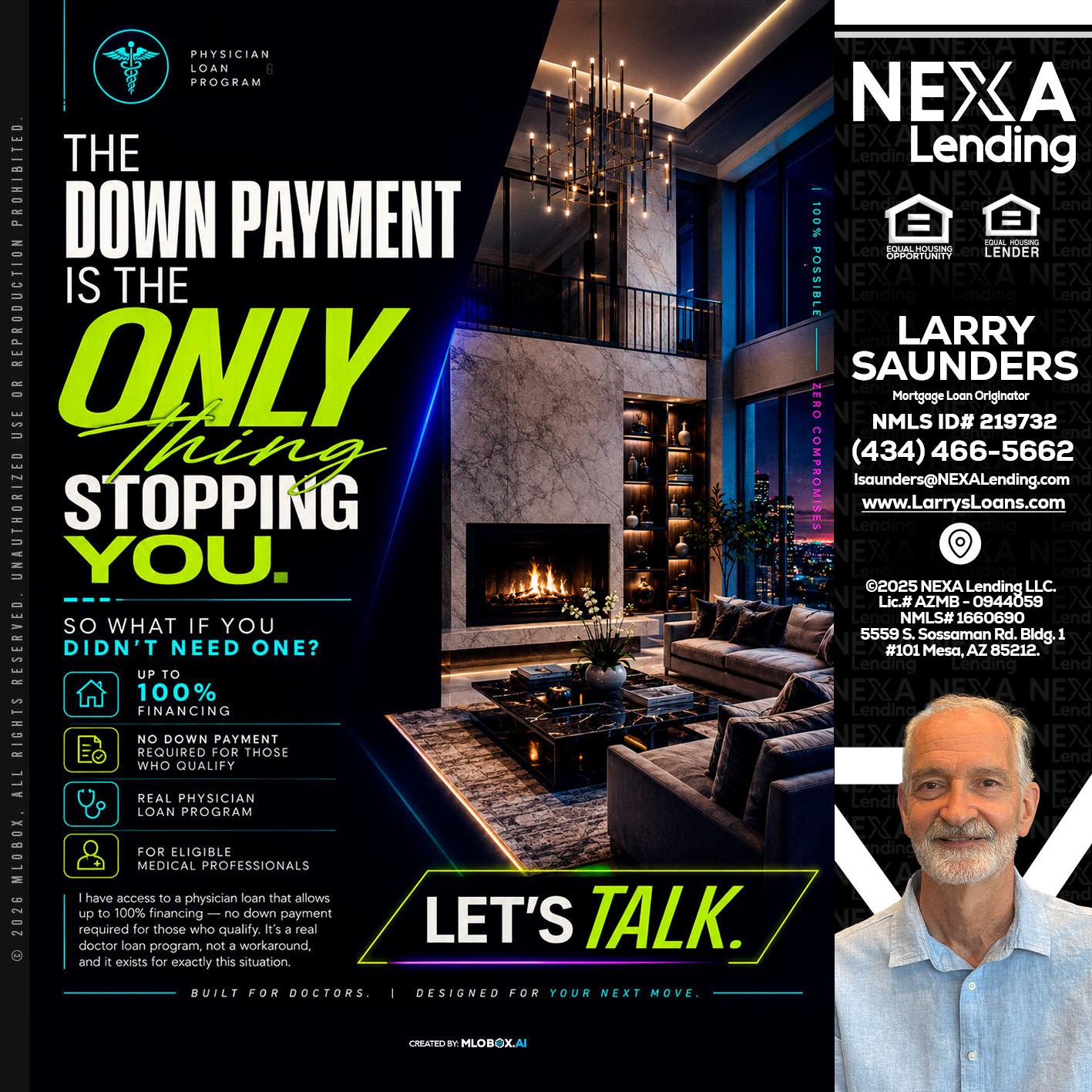 THE DOWN PAYMENT - Larry Saunders -Mortgage Loan Originator