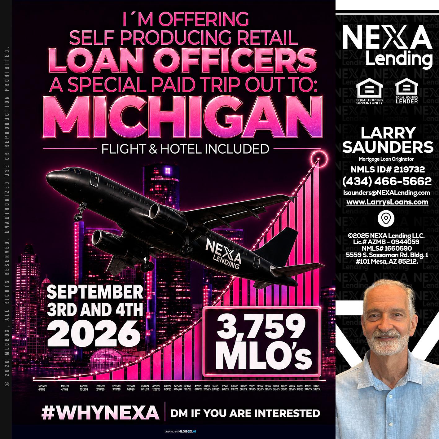 MICHIGAN TRIP - Larry Saunders -Mortgage Loan Originator